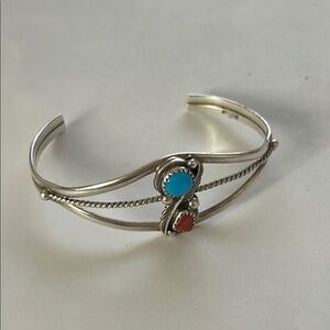 Native American sterling Silver  Minimalist cuff bracelet